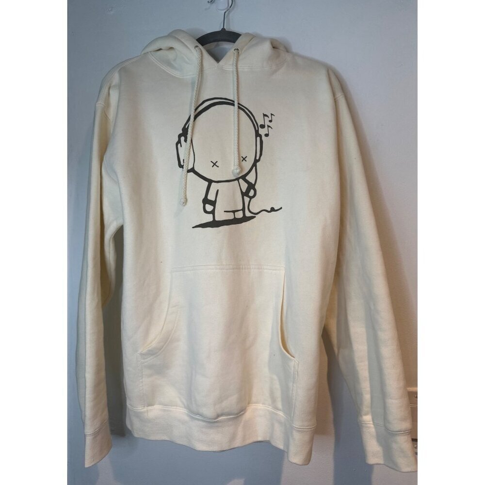Independent Trading Comic Graphic Hoodie Unisex Small Cream Streetwear y2k